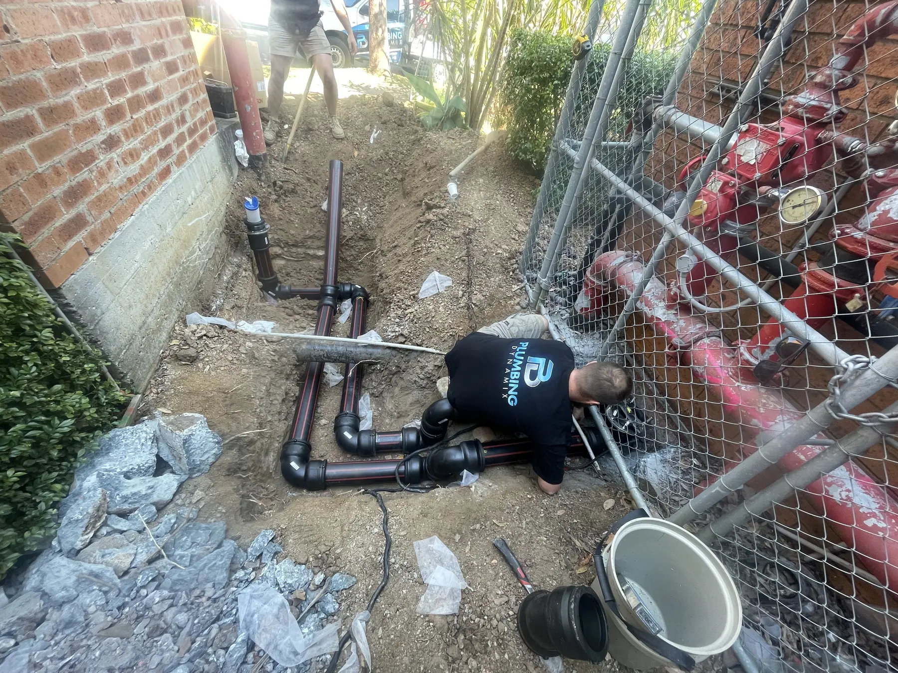Fire hydrant plumbing works by Plumbing Dynamix
