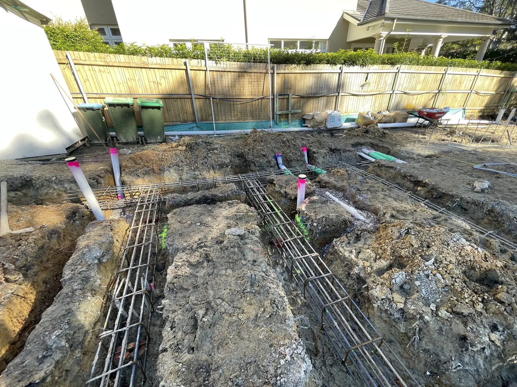 Drainage installation before construction by Plumbing Dynamix