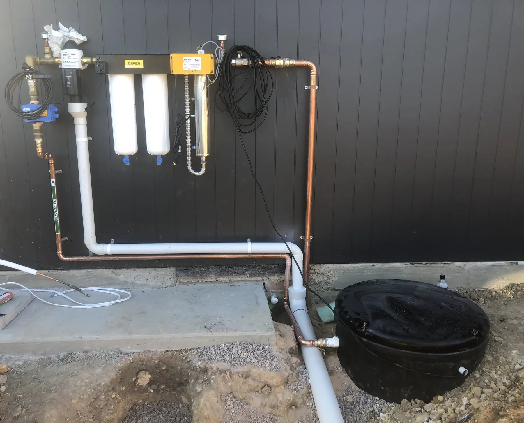 Completed water filtration system by Plumbing Dynamix