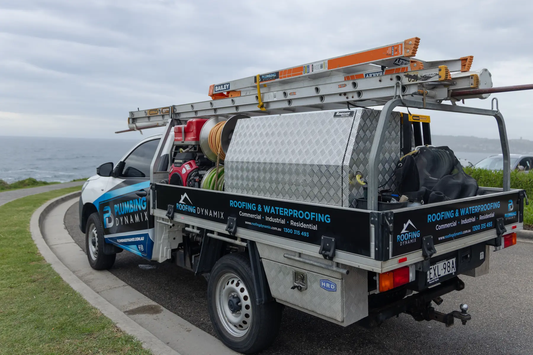 Plumbing and roofing service fleet by Plumbing Dynamix
