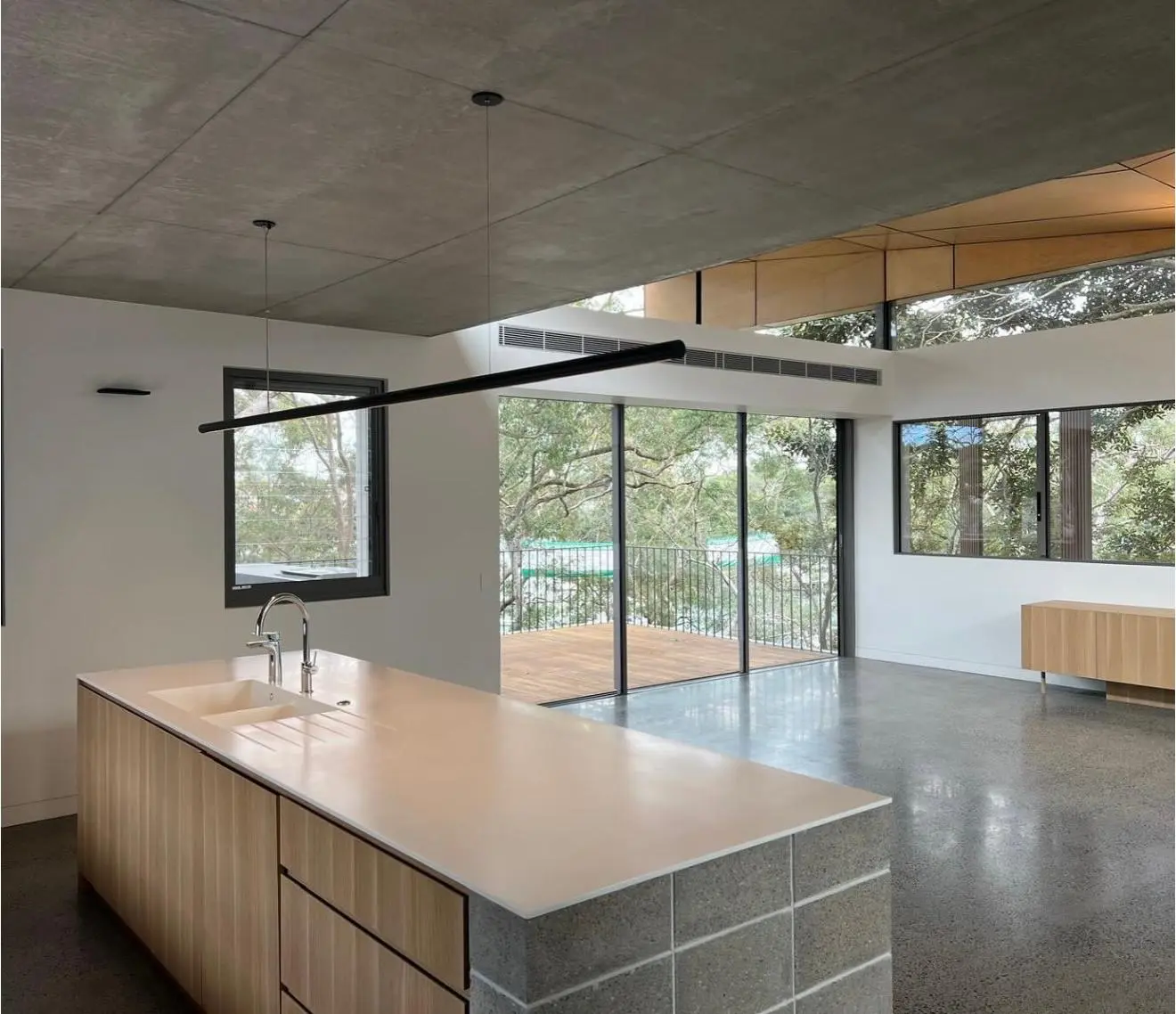 Kitchen island plumbing completion by Plumbing Dynamix
