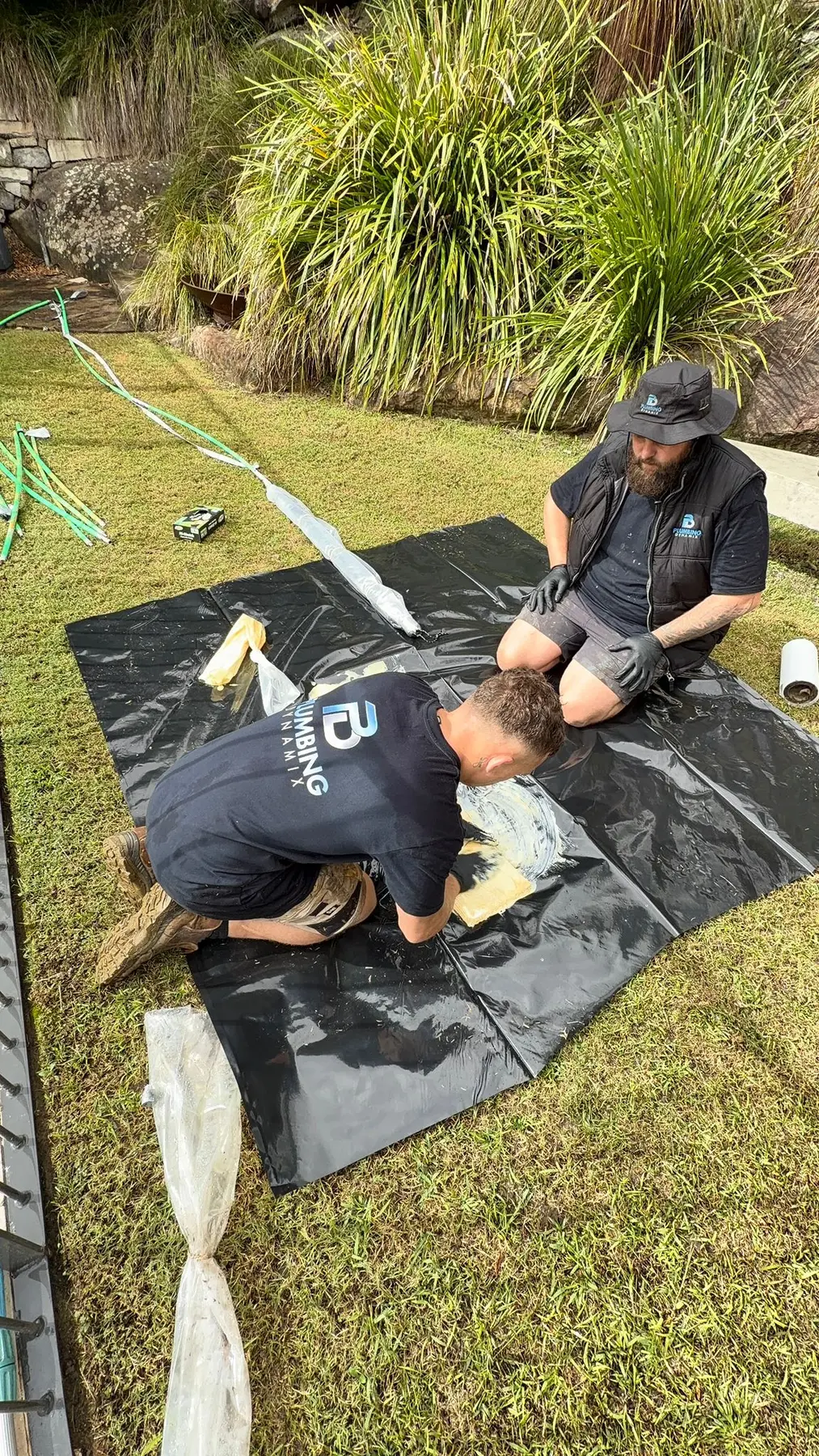 Preparing a trenchless pipe liner by Plumbing Dynamix